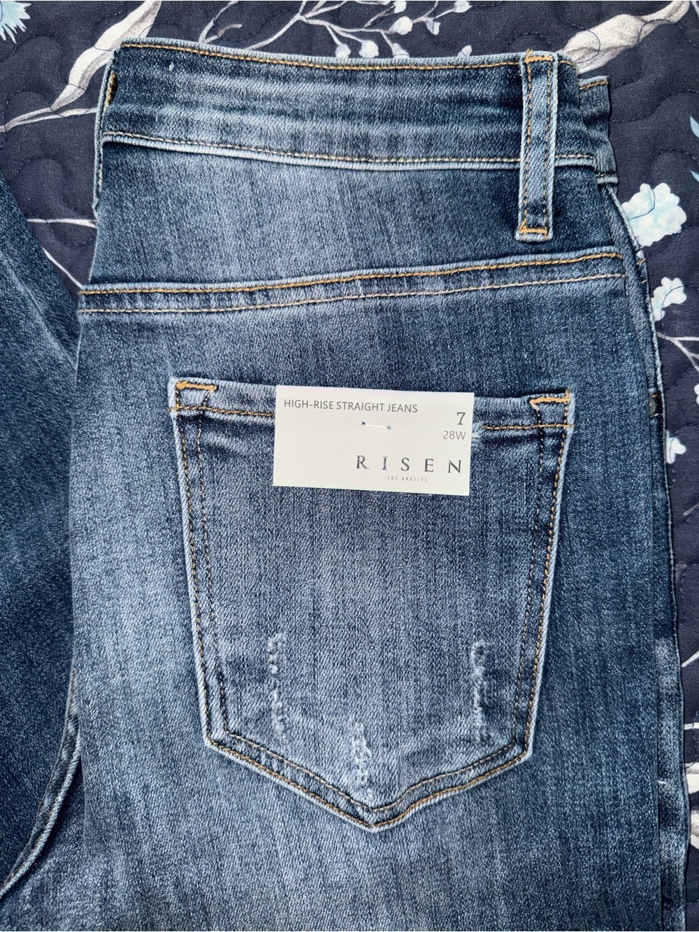Risen Mid Wash Straight Jeans - Picture 2 of 4